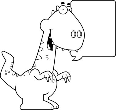 Konuşuyor karikatür Velociraptor