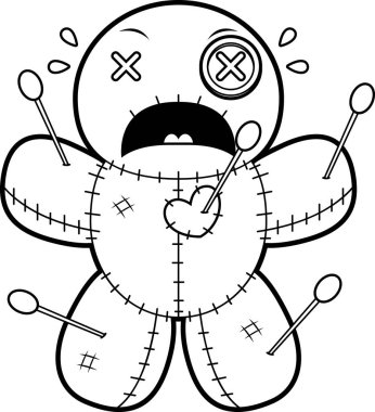 Korkmuş karikatür Vudu bebeği