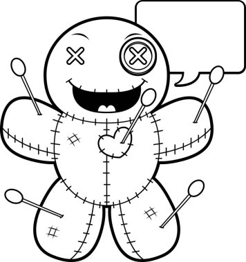 Konuşuyor karikatür Vudu bebeği