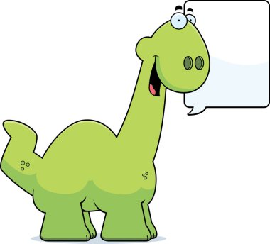 Konuşuyor karikatür Apatosaurus