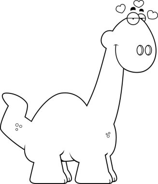 Çizgi film Apatosaurus aşık