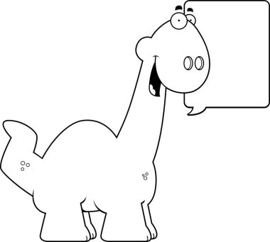 Konuşuyor karikatür Apatosaurus