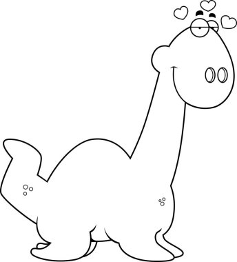 Çizgi film Plesiosaur aşık