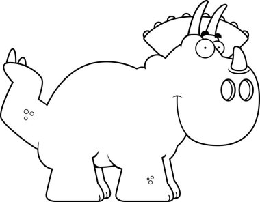 Çizgi film Triceratops gülümseyen