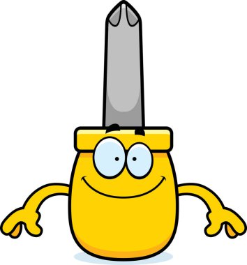 Mutlu karikatür tornavida