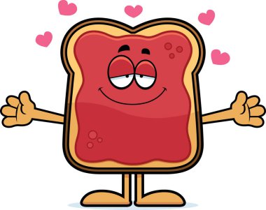 Çizgi film tost reçel sarılmak ile