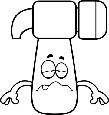 Hasta karikatür çekiç