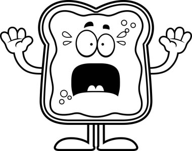 Korkmuş karikatür tost reçelli