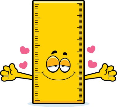 Çizgi film cetvel kucaklama