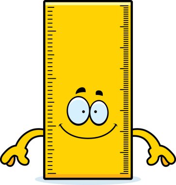 Mutlu karikatür cetvel