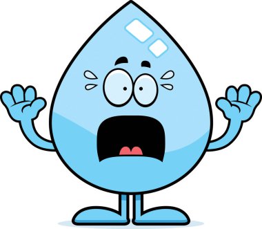 Korkmuş çizgi film su damlası