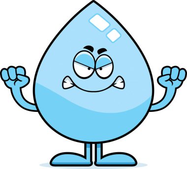 Kızgın çizgi film su damlası