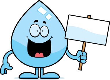 Çizgi film su damla işareti