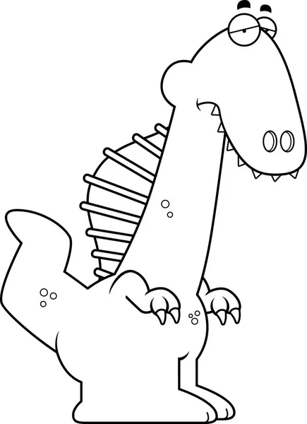 悲しい漫画スピノサウルス — ストックベクタ
