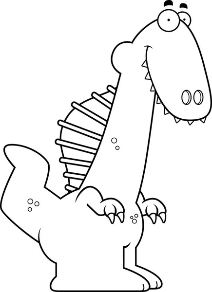 Smiling Cartoon Spinosaurus — Stock Vector