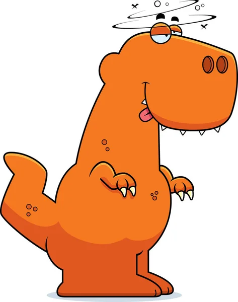 Tiranosaurio borracho de dibujos animados Rex — Vector de stock