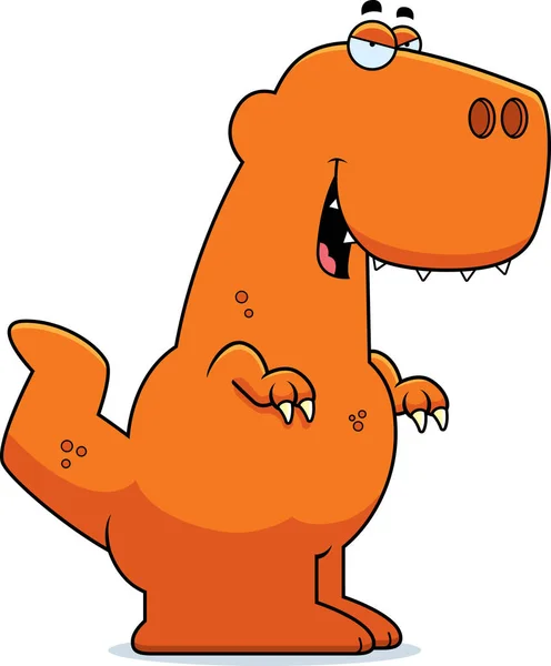 Dibujos animados astuto Tiranosaurio Rex — Vector de stock