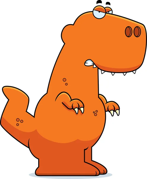 怒っている漫画ティラノサウルス ・ レックス — ストックベクタ
