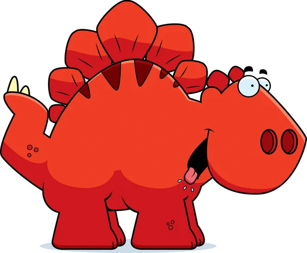 Desenhos animados famintos Stegosaurus —  Vetores de Stock