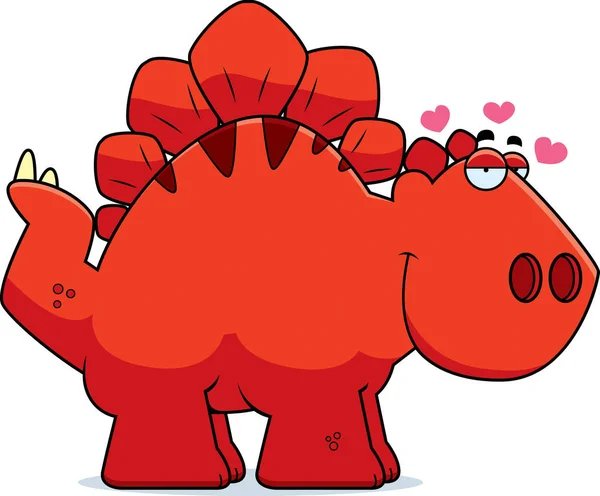 Cartoon-Stegosaurus verliebt — Stockvektor