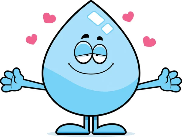 Abrazo de gota de agua de dibujos animados — Vector de stock