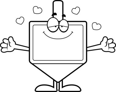 Çizgi film topaç kucaklama