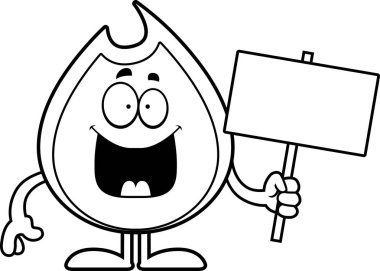 Çizgi film yangın işareti