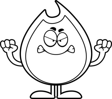 Kızgın çizgi film ateş