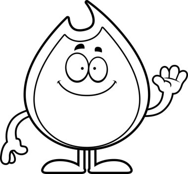 Çizgi film ateş sallayarak