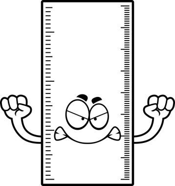 Kızgın çizgi film cetvel