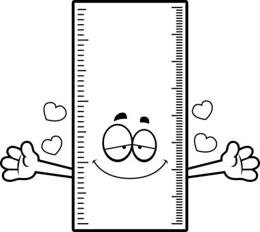 Çizgi film cetvel kucaklama