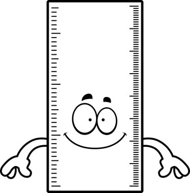 Mutlu karikatür cetvel