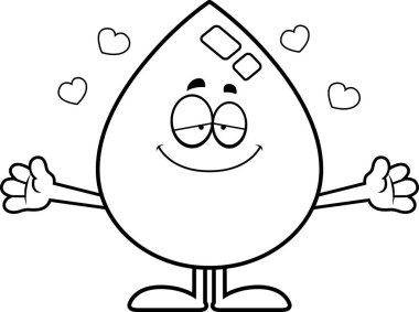 Çizgi film su damla kucaklama