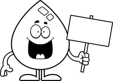 Çizgi film su damla işareti