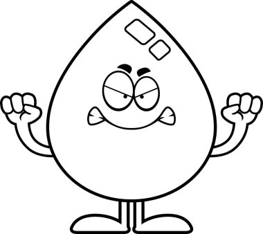 Kızgın çizgi film su damlası