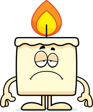 Üzgün çizgi film mum