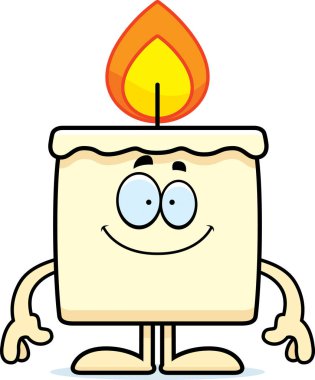 Mutlu çizgi film mum