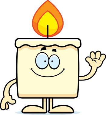 Çizgi film mum sallayarak