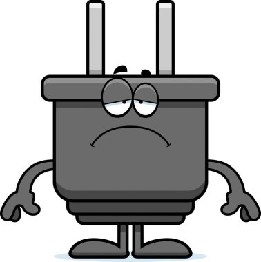 Üzgün çizgi film fişi