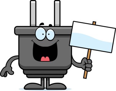 Çizgi film güç tak işareti