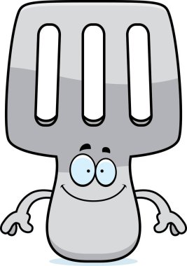 Mutlu karikatür Spatula