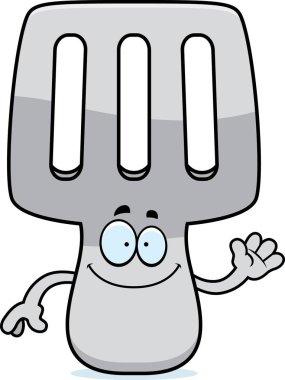 Çizgi film Spatula sallayarak