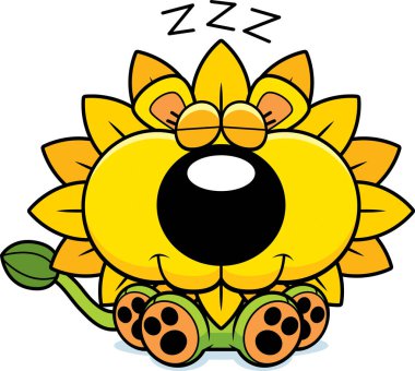 Çizgi film karahindiba aslan uyuklayan