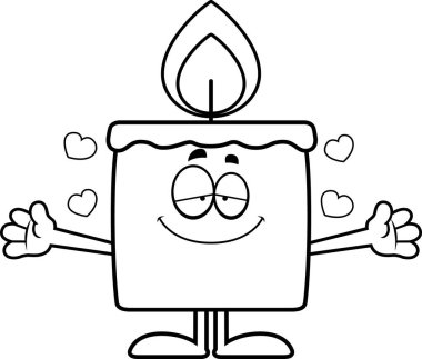 Çizgi film mum kucaklama