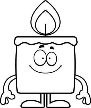 Mutlu çizgi film mum