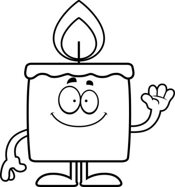 Çizgi film mum sallayarak