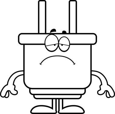 Üzgün çizgi film fişi