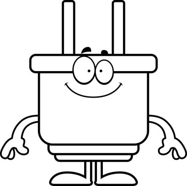 Mutlu karikatür fişi