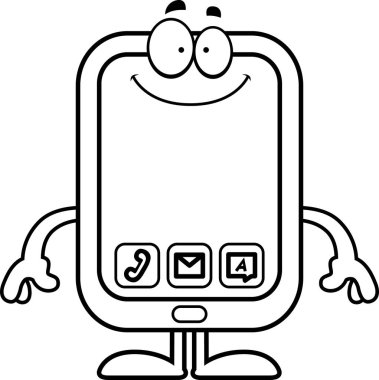 Mutlu karikatür Smartphone