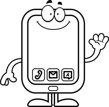 Çizgi film Smartphone sallayarak